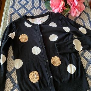 Black button down sweater